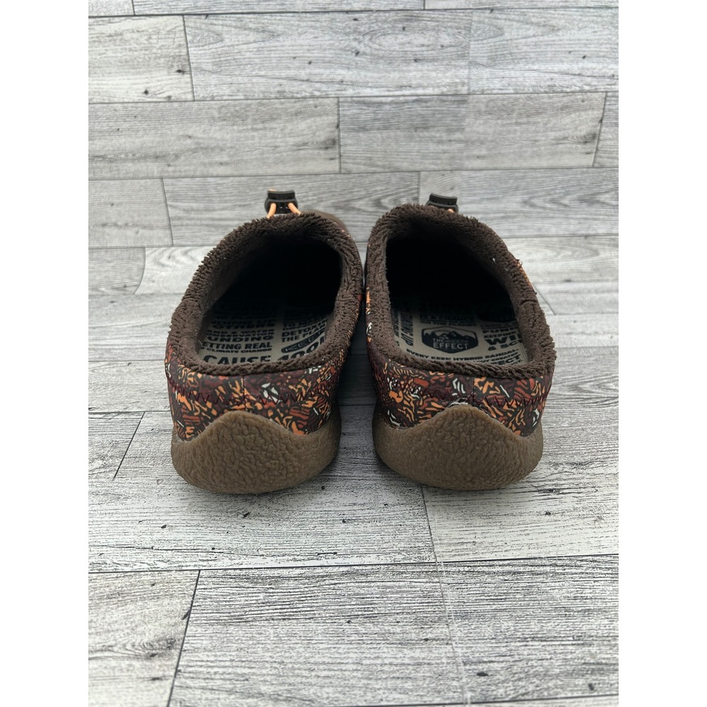Keen Howser II Harvest Slippers Women Sz 11 Brown Multi Abstract Fleece Lined - Picture 8 of 14